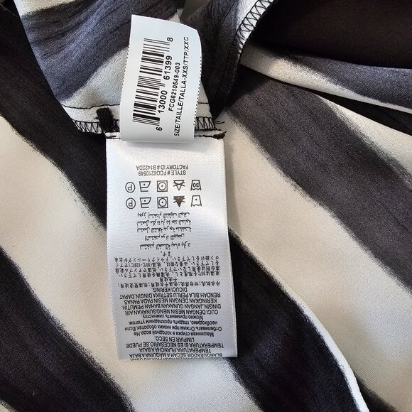 Black and White Stripe Wrap Midi BCBGMaxAzria Dress in size XXS - Picture 8 of 10